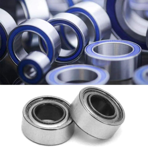 Close-up of Four Pack Stainless Steel Roller Bearings, Single Row Bore, Ordinary Grade, Fits Smr63Zz Weatherguard Pack Rat Gear