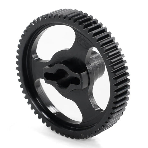 Beefed Up Spur Gear Set 48T 55T 62T 70T 48P Hardened Steel Upgrade Parts For Traxxas One Tenth Ford Bronco Four Tec Two Point Zero And Four Tec Three Point Zero Compatibility close-up of gear