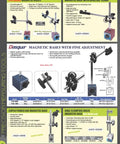 Heavy Duty Magnetic Base For Dial Indicators With 275mm Arm, 176 Lb Pull, Six Mm, Eight Mm, And Three Eighths Inch Clamping Holes, CNC Machined Bearing Steel Frame, Rock Solid Locking Arm, Model 7121 0025 shown in catalog page
