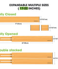 Expandable Bamboo Drawer Dividers Organizer For Big Drawers 17 To 22 Inches Long Adjustable Spring Loaded for Utensils