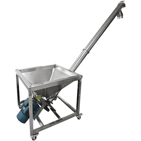 Heavy Duty Electric Bucket Elevator Conveyor 150L Capacity W/ 2.2KW Motor For Grain, Feed, Nuts And Plastic Pellets Made Of Top Tier Food Grade 304 Stainless Steel.