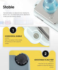 Pro Grade High Precision Lab Scale 5000g X 0.01g Digital Analytical Balance showing bubble level and adjustable feet