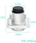 Heavy Duty Front Wheel Hub Assembly For Golf Carts, measures 4.12in height, 2.23in width, metallic finish, fits EZGO RXV.