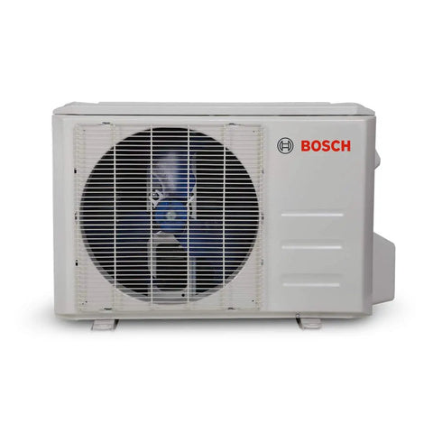 Top Tier Mini Split Air Conditioner And Heater 12000 Btu High Efficiency 230V System outdoor condenser unit with fan.