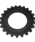 No Sweat Install Track Drive Sprocket For Takeuchi TB135 Mini Excavator, 23 teeth, 9 holes, durable black metal gear.
