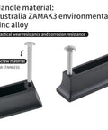 Close-up of 6 Inch Black Matte Cabinet Handles Set For Kitchen Cabinets And Drawers Durable Zinc Alloy Pulls and screws.