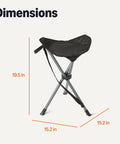 Collapsible Portable Camping Stool For Hiking, Hunting, And Fishing, Lightweight Steel Frame, Soft Polyester Seat, Triangular Footing