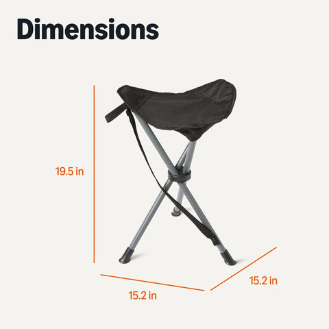 Collapsible Portable Camping Stool For Hiking, Hunting, And Fishing, Lightweight Steel Frame, Soft Polyester Seat, Triangular Footing
