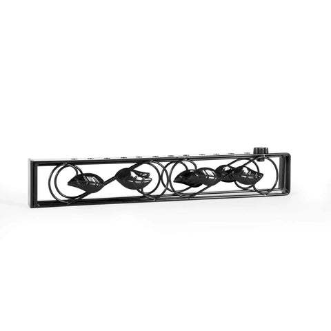 Sliding Glass Window Security Bar Set Of 2 Adjustable Size Black Extra Home Security Beyond Locks Durable Iron Construction Easy To Install Decorative Leaf Pattern For Maximum Window Protection.