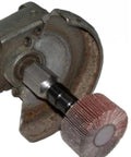 Five Eighth UNC Thread Adapter With One Quarter Inch Collet For Angle Grinders on tool with abrasive wheel, 303 stainless, USA made