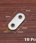 Stainless Steel Corner Brackets Set 10 Pcs Flat Mending Plates For Wood Furniture Stability Heavy Duty Beefy Brackets With Pre Drilled
