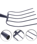Multi Functional Manure Fork For Mulching And Garden Cleanup No Fuss Heavy Duty Handheld Grass Fork iron design close-ups