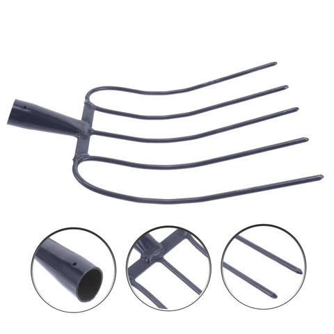 Multi Functional Manure Fork For Mulching And Garden Cleanup No Fuss Heavy Duty Handheld Grass Fork iron design close-ups