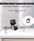Vlog Ready Drone Camera Mount Top Carry Extension Bracket with One Quarter Inch Screw Tripod Adapter on DJI Mini 4 Pro