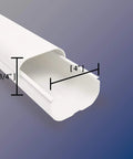 4 inch wide PVC tubing from 14 Ft Air Conditioner Line Set Cover Kit For Mini Split And Central AC Systems, showing dimensions
