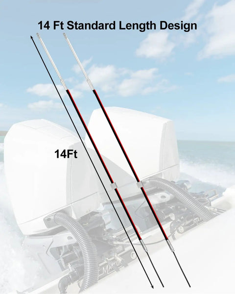 14 Ft Rotary Boat Steering Cable Universal Fit For M66X14 M66X16 SSC6210 SSC6215 And Other M66 Series Marine Systems