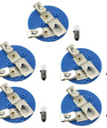 Straight Up Solid Five Pair Set Of E10 12V 3W Miniature Light Bulbs And Reliable E10 Holders With Quick Screw Base Connectors for circuit projects