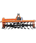 3 Point Rotary Tiller Attachment For Cat 1 Tractors With PTO Drive And 540 RPM Gearbox, rear view, 53 inch width