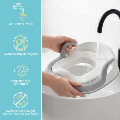 Toddler Potty Training Seat And Step Stool Two In One Frame With Anti Slip Base Curved Support Backrest Splash Guard Making Pee Time Way Less Hectic And A Total Game Changer For Busy Parents