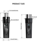 Wireless XLR Mic System With Two Transmitters And One Receiver For Dual Mic Setup product dimensions diagram
