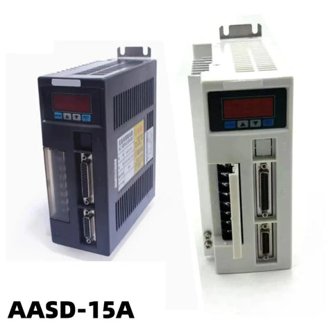Beefed-Up Closed-Loop Servo Motor With Encoder Feedback, 0.75KW, 220V, 3000RPM, two servo motor drives front view