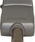 Front view of Low Profile Vise Head With Beefy Steel Jaws And Tilt Turn Rotate Tech, 7.75 Inch Length, 1.375 Inch Throat Depth