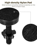 Heavy Duty Furniture Leveling Feet Set of Eight with Adjustable Height for Tables Chairs Cabinets and Sofas Carbon Steel Riser Feet