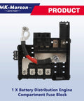 Engine Compartment Fuse Block 84354721 84460795 For Chevy Silverado Gmc Sierra 1500 2500 HD 3500 HD 2017 To 2019 showing battery terminals and connectors.