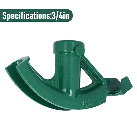 Heavy Duty Manual Pipe Bender For Cast Iron And Electric Wiring, 3/4 inch, green, durable construction for bending tubes.