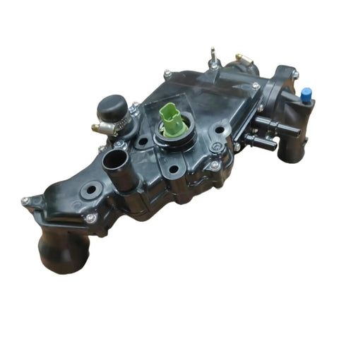 No Sweat Straight Swap Coolant Thermostat Housing Assembly For Peugeot 307 406 607, black plastic unit with fittings.