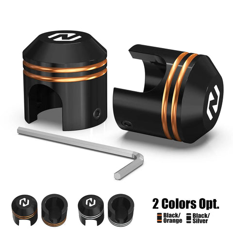 Orange Brake And Clutch Cable Ferrule Covers And Cable Gland For Harley Touring Models CVO Limited FLHTKSE 2015-2020 And Electra Glide Ultra Classic FLHTCU 2014-2019 For A Ride-Ready Boss Look, black-orange pair, CNC aluminum