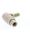 Quick Release Cable End For Throttle Linkage 5/16-24 RH Thread Steel Stud, close-up on knurled steel connector