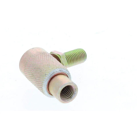 Quick Release Cable End For Throttle Linkage 5/16-24 RH Thread Steel Stud, close-up on knurled steel connector