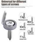 200 Pack Plastic Hinged Screw Cover Caps White For M3 M4 M5 5mm Screw Heads multipurpose washer protection covers