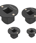 Low Profile Impact Socket Adapter Set for Tight Spaces Four Piece Drive Converter Kit in black, showing different size adapters.