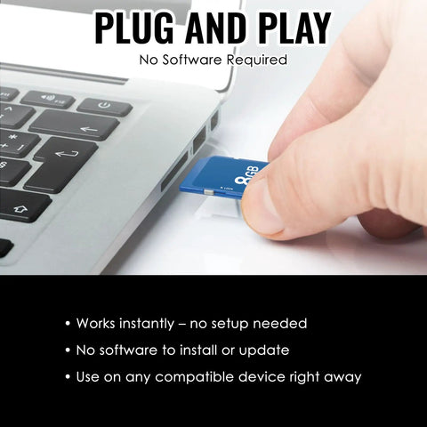 All In One 4 Channel K Type Thermocouple Thermometer Data Logger With 8GB SD Card being inserted into laptop