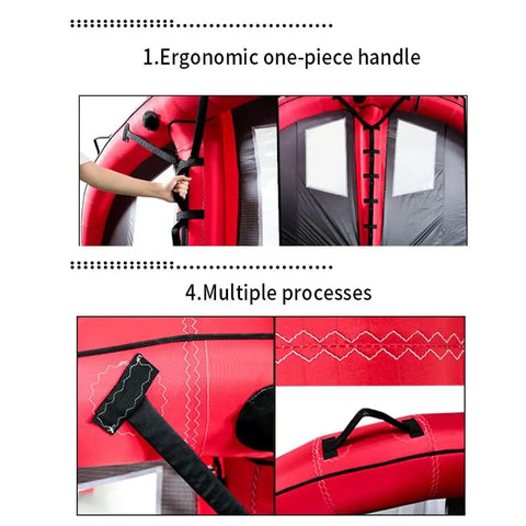 Close-up of ergonomic handle and stitching on Inflatable Surfing Wing 5m2 Handheld Kitesurf Wing For Foil Windsurfing And Water Play