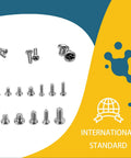 Heavy Duty 1140 Pc Assortment Kit Of Micro Screws For Electronics And Computer Repair Featuring M1.4 Through M3 Round Head Options Crafted From Rust Resistant Carbon Steel image showing various sizes of screws.