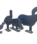 Half Scale Silhouette Targets Set For Rifles AR500 Three Eighth Inch Steel Knock Overs Four Piece Ram Turkey Pig Chicken Unpainted