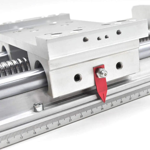 Beefy Heavy Duty Linear Rail Guide With SBR16 Ballscrew 1605 For Machining Upgrade showing HD ruler and aluminum support shaft