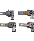 9005 9006 LED Bulbs Combo With 100000 Lumens Ultra Bright Daylight 6500K True One To One Mini Halogen Size Plug And Play Pack Of 4