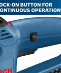 Lock-on button of 5 Inch Multi Hole Random Orbit Sander And Polisher With Pad Dampening System for Pro Woodworking