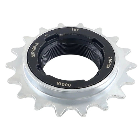 Single Speed Bike Freewheel 18 Teeth For Half Inch By One Eighth Inch Chain Durable Iron Flywheel Replacement Lightweight 170g