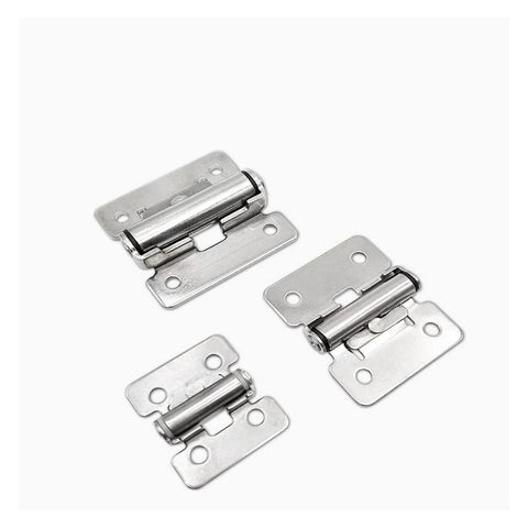 Stainless Steel Pivot Hinge With Torque Friction Damping And Free Stop For Cabinets Closets Shoe Cabinets And Doors No Squeak Smooth Motion Durable Positioning Door Hardware Hfk01-50 shown in various sizes on white background