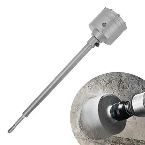 Get Heavy Duty Concrete Hole Saw Drill Kit With Tungsten Alloy Teeth For Wall Install And Fast Chip Removal From High Grade 40 Cr Steel Body, 350mm rod