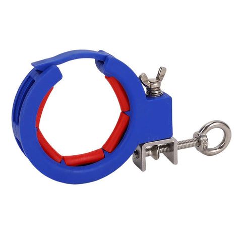 Two Pack Cable Tray Rollers Red Axis Nylon Wire Guide For Smooth Wire Pulling And Laying Screw In Install Roller For Outdoor And Indoor Construction Heavy Duty Cable Management Solution red and blue nylon roller with steel clamp