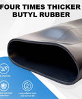 Close-up view of the heavy-duty butyl rubber material of Two Pack 25x8x12 ATV UTV Inner Tubes Heavy Duty Butyl Rubber With TR6 Metal Valve Stem Fits 25x8-12 25x9-12 25x10-12 25x11-12 Tires For Golf Carts Quad Bikes Off-Road Trailers Lawn Mowers