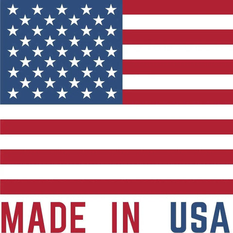 American flag design with stars and stripes featuring 'MADE IN USA' text, symbolizing quality and craftsmanship.
