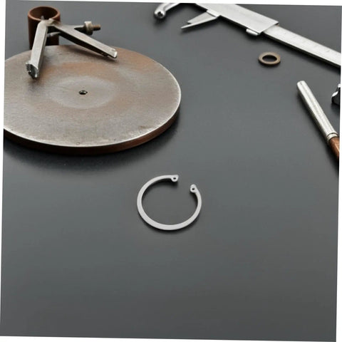 5 Piece Stainless Steel C Clip Retaining Ring Kit With Internal And External Circlips Snap Rings For Secure Attachment And Easy Installation.