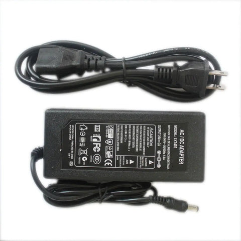 Solid 24V Power Supply Adapter 2A 48W AC To DC Converter 100-240V Input 24 Volt 2Amp Switching Adapter With 2.1X5.5MM US Plug